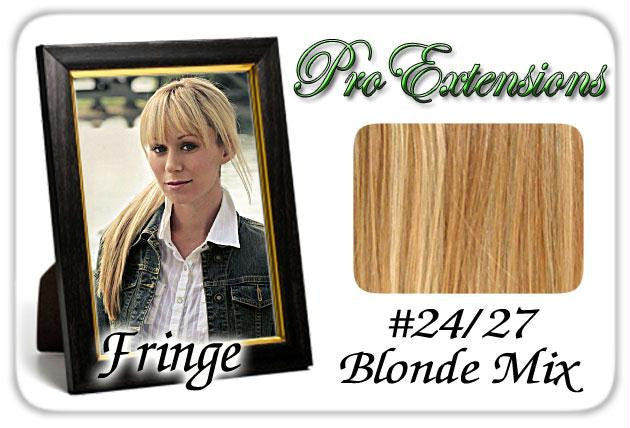 #24-27 Blonde Mix Pro Fringe Clip In Bangs