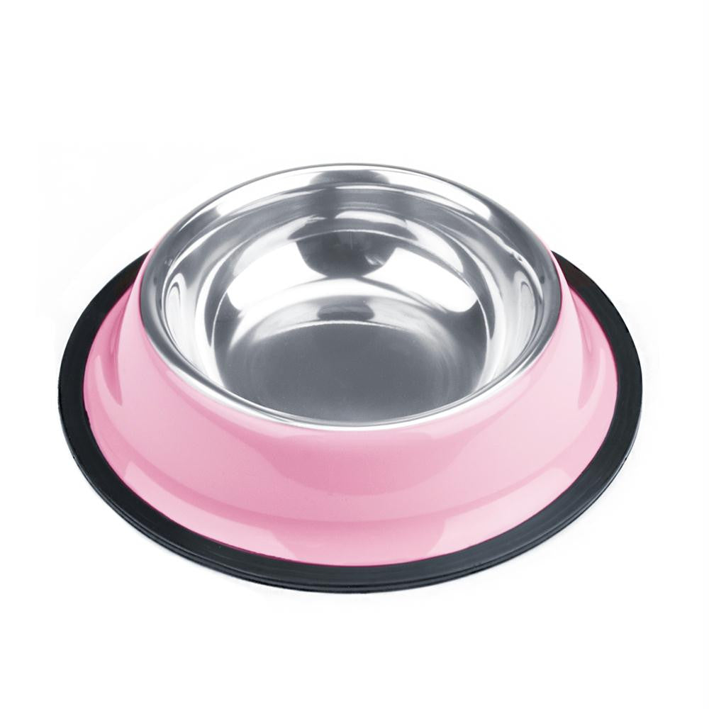 4oz. Pink Stainless Steel Dog Bowl