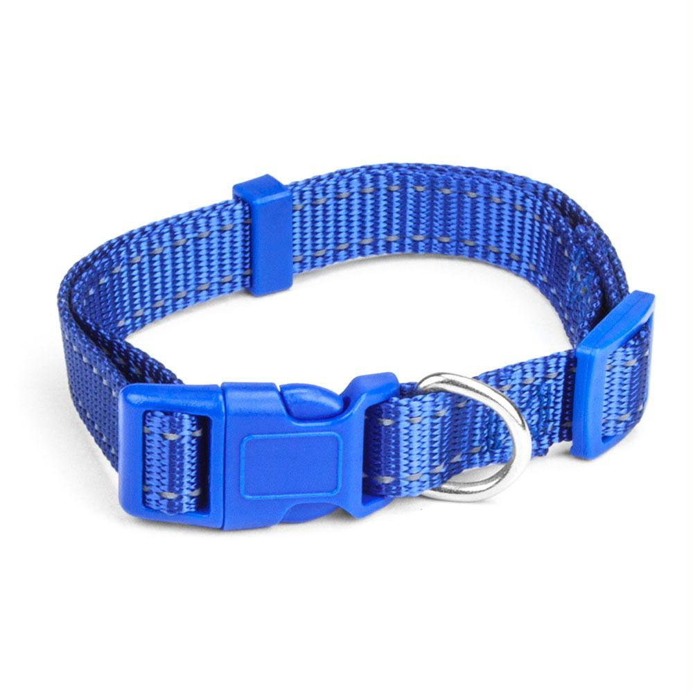 Small Blue Adjustable Reflective Collar