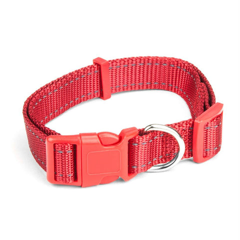 Medium Red Adjustable Reflective Collar