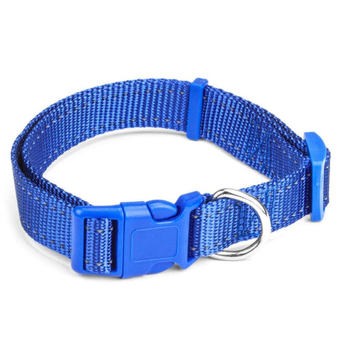 Medium Blue Adjustable Reflective Collar