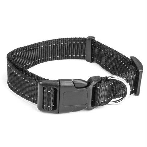 Large Black Adjustable Reflective Collar