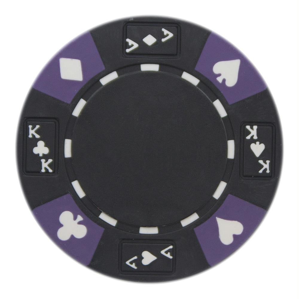 Roll of 25 - Black - Ace King Suited 14 Gram Poker Chips