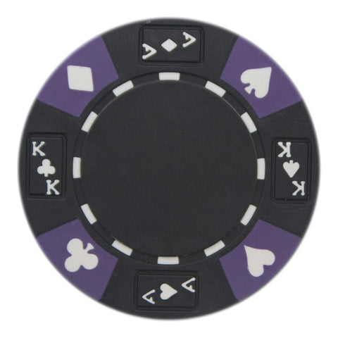 Roll of 25 - Black - Ace King Suited 14 Gram Poker Chips