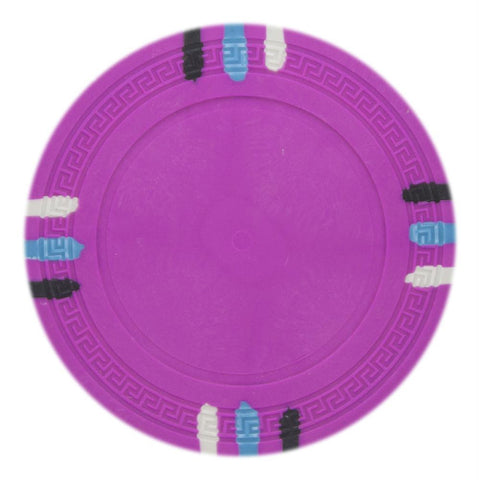 Roll of 25 - Pink Blank Claysmith 12 Stripe Poker Chip - 13.