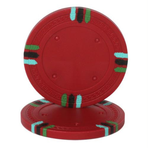 Red Blank Claysmith 12 Stripe Poker Chip - 13.5grams