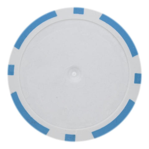 Roll of 25 - Light Blue Blank Poker Chips - 14 Gram