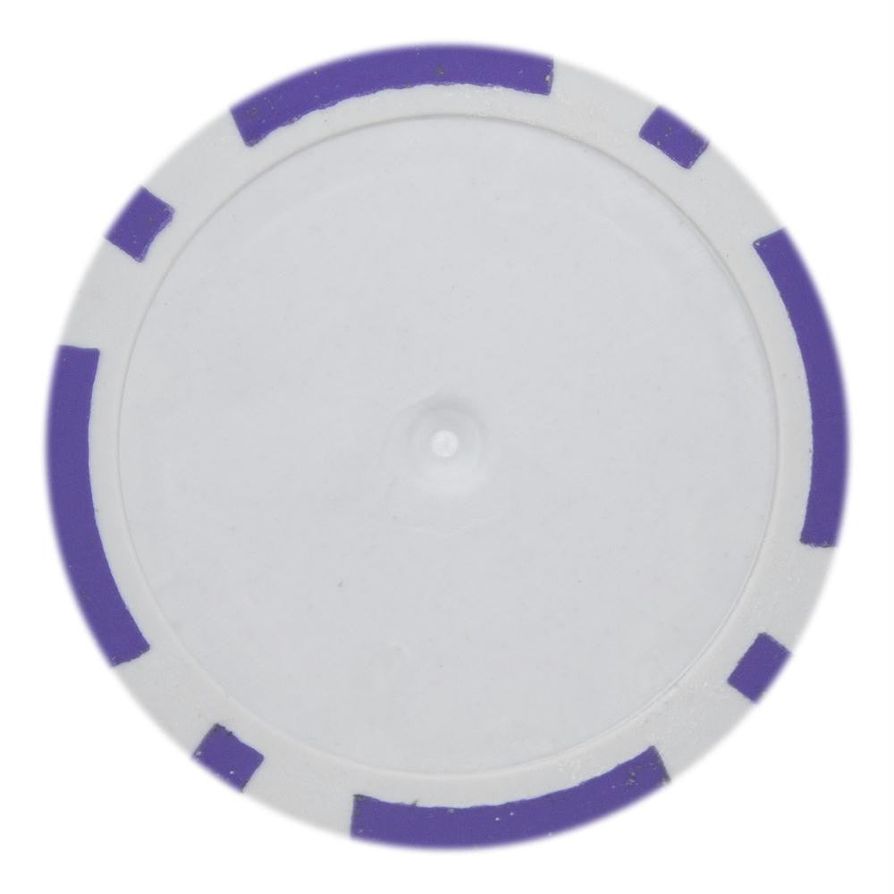 Roll of 25 - Purple Blank Poker Chips - 14 Gram