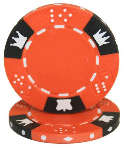 Roll of 25 - Crown & Dice 3 Tone 14 gram - Orange