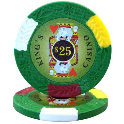 Roll of 25 - King's Casino 14 gram Pro Clay - $25