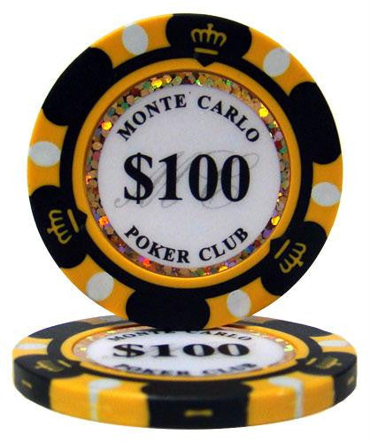 Roll of 25 - $100 Monte Carlo 14 Gram Poker Chips