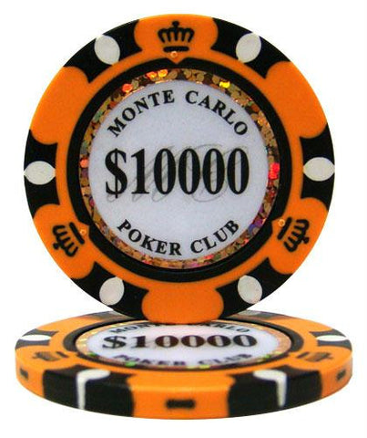 Roll of 25 - $10,000 Monte Carlo 14 Gram Poker Chips