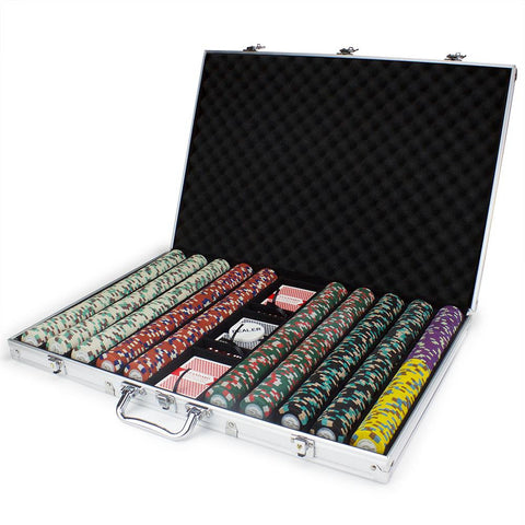 1000ct Claysmith Gaming Monaco Club Chip Set in Aluminum