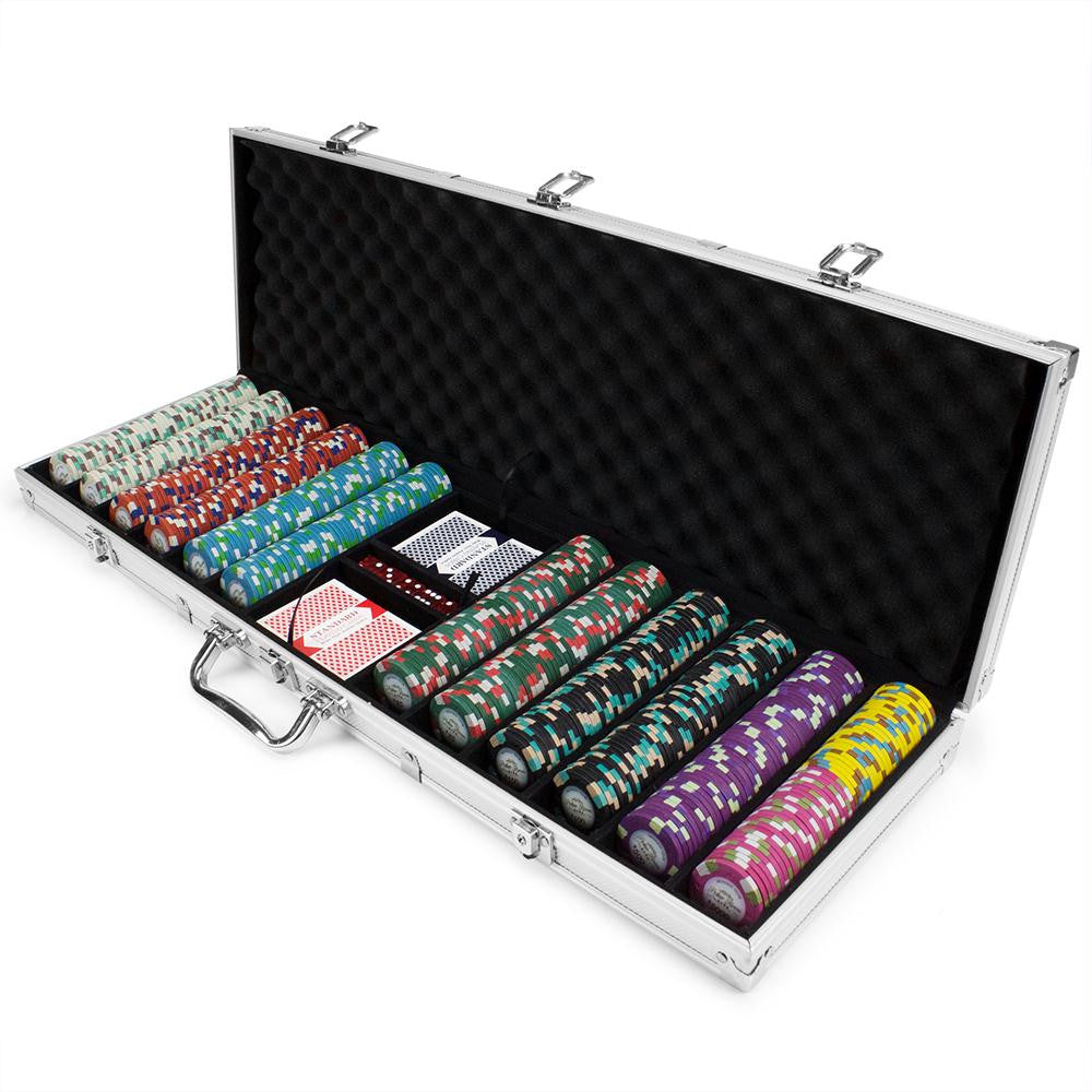 600ct Claysmith Gaming Monaco Club Chip Set in Aluminum