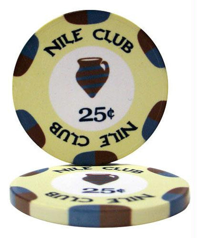 Roll of 25 - .25&cent; (cent) Nile Club 10 Gram Ceramic Poke