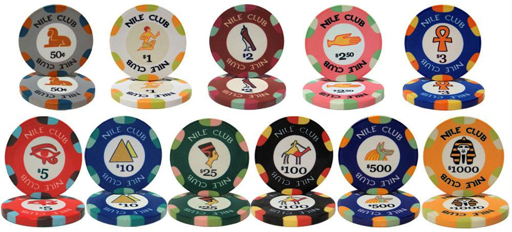 Nile Club 10 Gram Poker Chip - 11 Chips