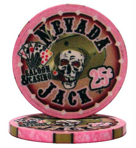 Roll of 25 - .25&cent; (cent) Nevada Jack 10 Gram Ceramic Po