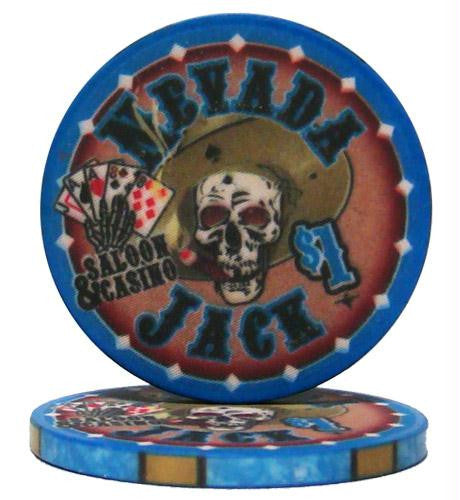 $1 Nevada Jack 10 Gram Ceramic Poker Chip