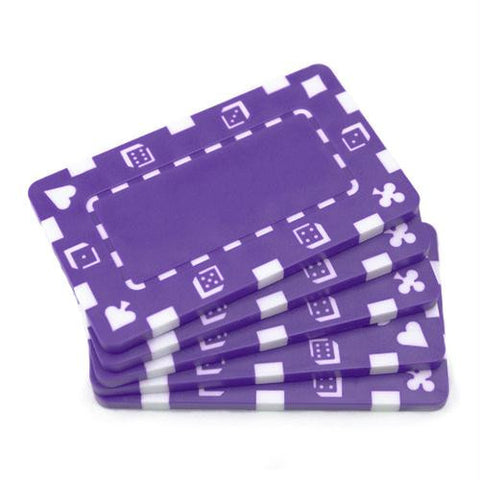 5 Purple Rectangular Poker Chips