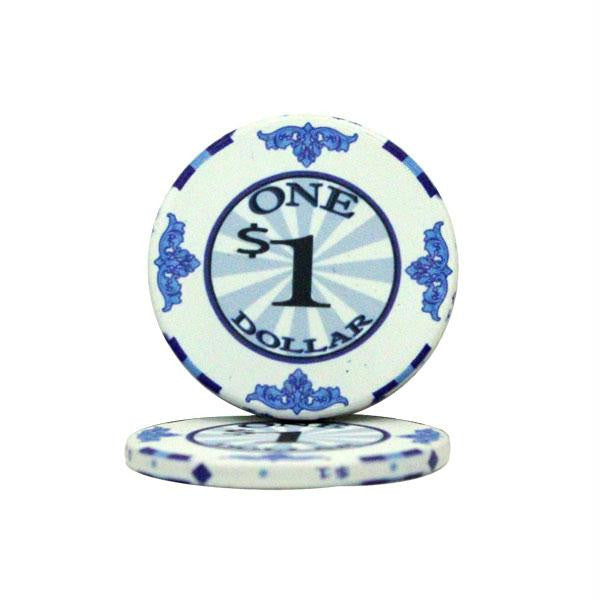 $1 Scroll 10 Gram Ceramic Poker Chip