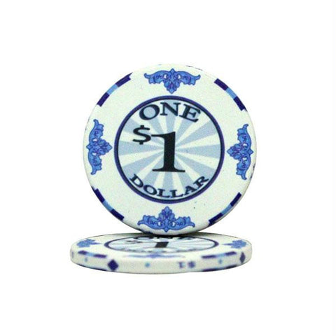 $1 Scroll 10 Gram Ceramic Poker Chip