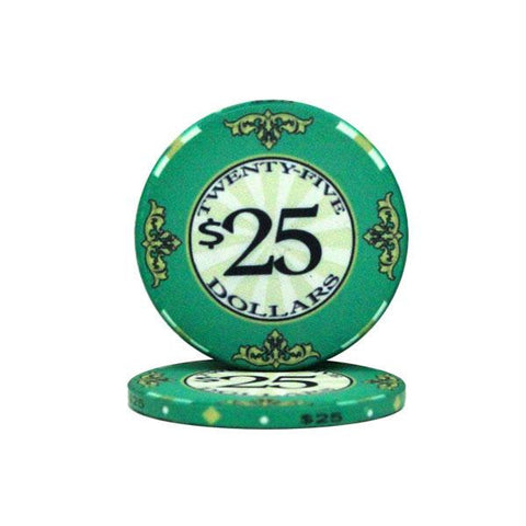 Roll of 25 - $25 Scroll 10 Gram Ceramic Poker Chip