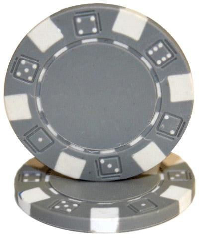 Roll of 25 - Striped Dice 11.5 gram - Gray