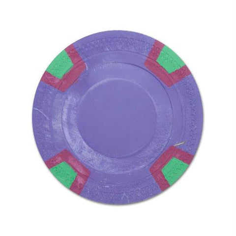 Purple Blank Claysmith Double Trapezoid Poker Chip - 10g