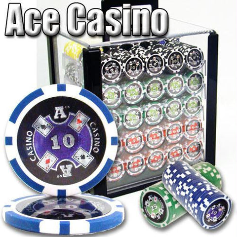 1,000 Ct - Pre-Packaged - Ace Casino 14 Gram - Acrylic