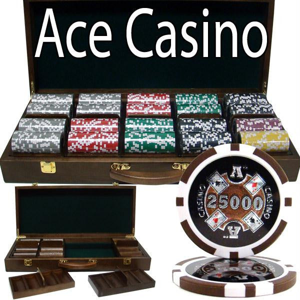 500 Ct - Custom Build - Ace Casino 14 Gram - Walnut Case