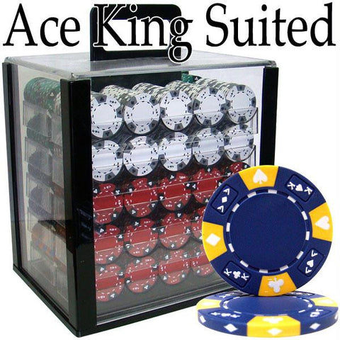 Custom - 1000 Ct Ace King Suited Chip Set Acrylic Case