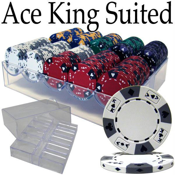 Custom - 200 Ct Ace King Suited Chip Set Acrylic Tray Case