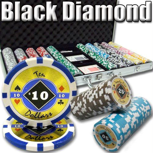 750 Ct. Black Diamond Poker Chip 14g Custom Breakout W- Case