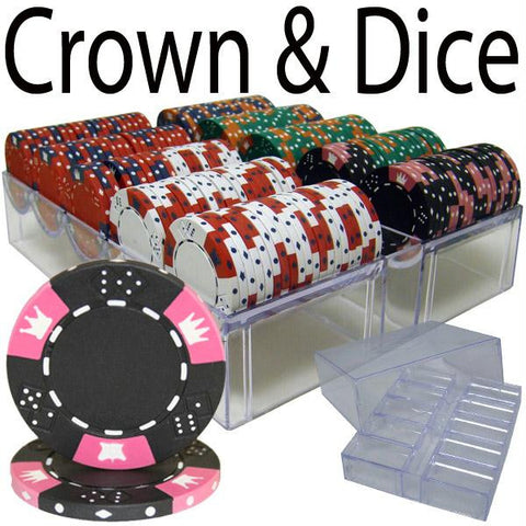 200 Ct - Pre-Packaged - Crown & Dice - Acrylic Tray