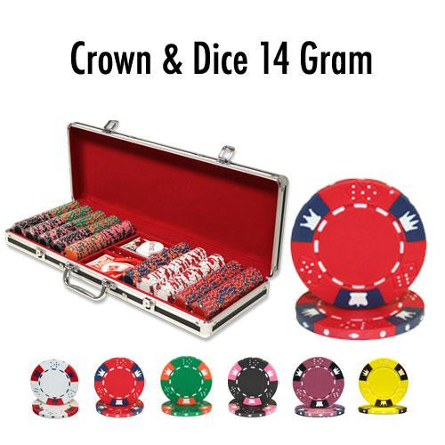 500 Ct - Pre-Packaged - Crown & Dice 14 G - Black Aluminum