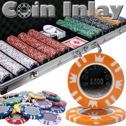 600 Ct Aluminum Custom Packaged - Coin Inlay 15 Gram Chips