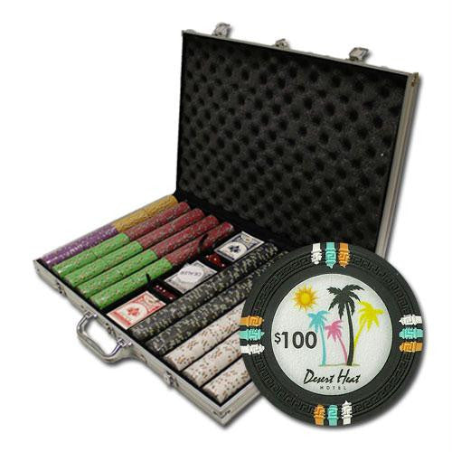 1000Ct Custom Claysmith "Desert Heat" Chip Set in Aluminum