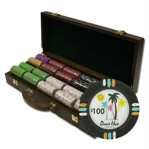 500Ct Claysmith Gaming "Desert Heat" Chip Set in Walnut Case