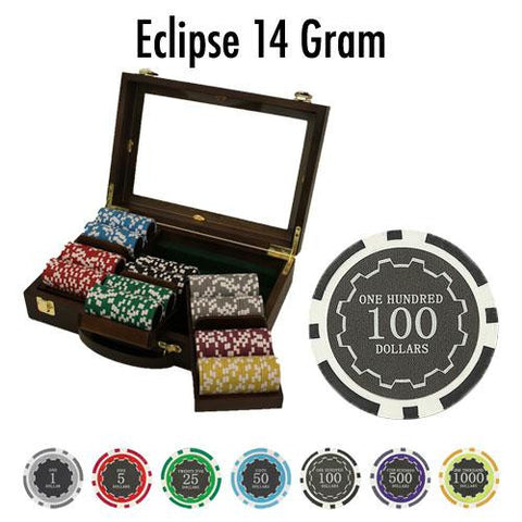 300 Ct Custom Breakout Eclipse 14 Gram Chips - Walnut