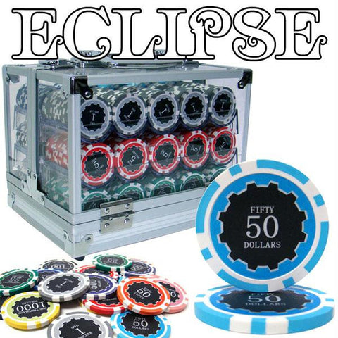 600 Ct Custom Breakout Eclipse 14 Gram Chip Set - Acrylic