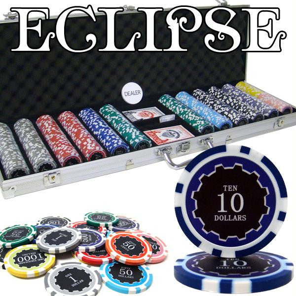 600 Ct Pre-Packaged Eclipse 14 Gram Chip Set - Aluminum