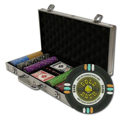 300Ct Claysmith Gaming "Gold Rush" Chip Set in Aluminum Case