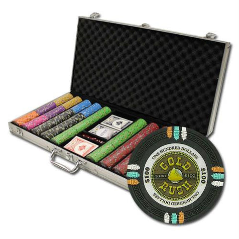 750Ct Claysmith Gaming "Gold Rush" Chip Set in Aluminum Case