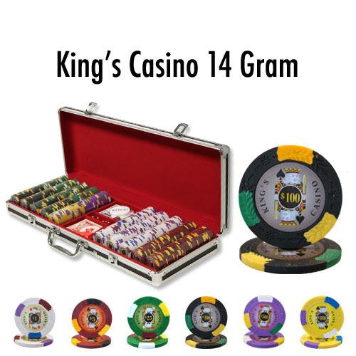 500 Ct - Custom - King's Casino 14 G - Black Aluminum