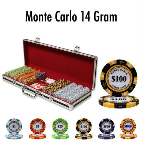 500 Ct - Pre-Packaged - Monte Carlo 14 G - Black Aluminum