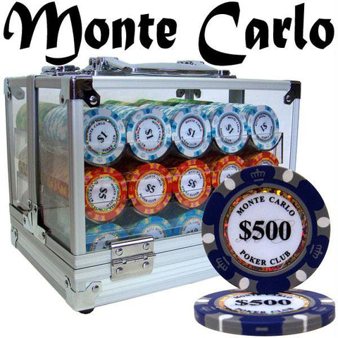 Pre-Pack - 600 Ct Monte Carlo Chip Set Acrylic Case