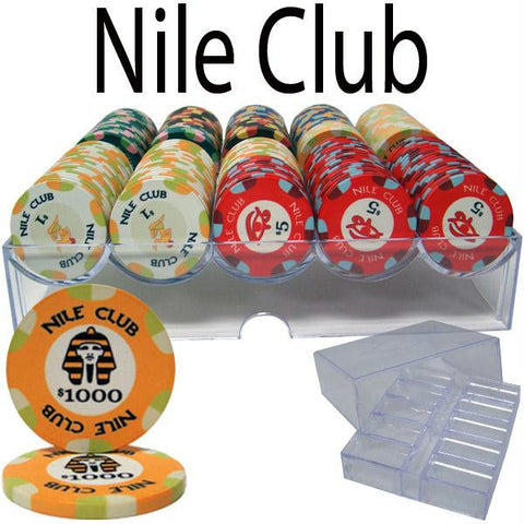 200 Ct Custom Breakout Nile Club Chip Set in Acrylic Tray