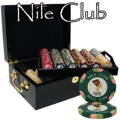 500 Ct Custom Breakout Nile Club Chip Set - Mahogany Case