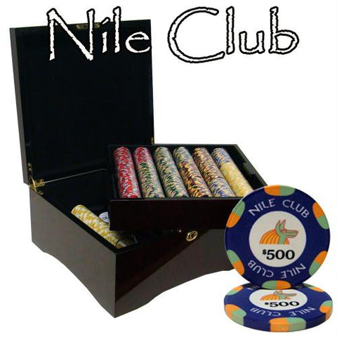 750 Ct Custom Breakout Nile Club Chip Set - Mahogany Case