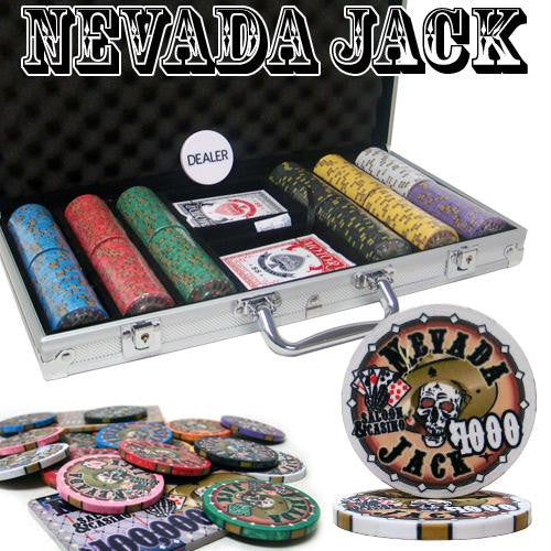 Pre-Packaged 300 Ct Nevada Jack 10 Gram Chip Set - Aluminum